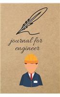 Journal for Engineer: Blank Line Journal