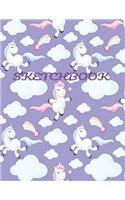 Sketchbook: : Unicorn Stuff for Girls 110 Pages of 8.5" X 11" Blank Paper for Drawing, Sketching and Doodling Unicorn Girl Gifts Super Cute Notebook Doodles Uni