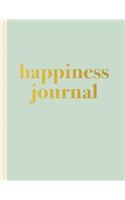Happiness Journal: 8 1/2 x 11", 110 Page Mint Green and Gold Dot Grid Notebook for Journaling, Planning, and Organizing
