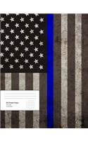 Thin Blue Line Composition Notebook: Thin Blue Line Composition Notebook, Law Enforcement Notebook, Cops Journal, Police Officers Notebook, 7.44 X 9.69 5 X 5 Graph Paper with 120 Pages 