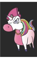 Angry Unicorn: Blank Lined Notebook for Unicorn Lovers and Mythical Creatures Enthusiasts