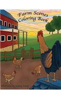 Farm Scenes Coloring Book