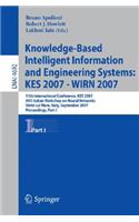 Knowledge-Based Intelligent Information and Engineering Systems: KES 2007 - WIRN 2007 Part I