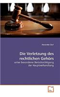 Verletzung des rechtlichen Gehörs