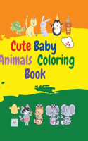 Cute Baby Animals Coloring Book