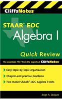 CliffsNotes STAAR EOC Algebra I Quick Review