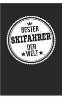 Bester Skifahrer Der Welt: A5 Blanko - Notebook - Notizbuch - Taschenbuch - Journal - Tagebuch - Ein lustiges Geschenk für die Besten Männer Der Welt