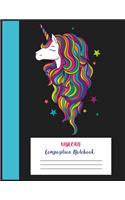 Unicorn Composition Notebook: Notebook Composition Book Wide Ruled Kawaii Pink Unicorn, Writer's Notebook for School / student / office / teacher: Large School /college notebook 