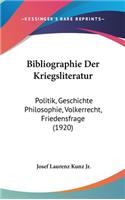 Bibliographie Der Kriegsliteratur