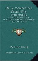 de La Condition Civile Des Etrangers