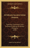Ad Sollemnia Saecularia Scholae Mindensis