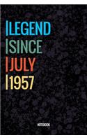 Legend Since July 1958 Notebook