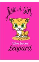 just a girl who loves leopard notebook pink