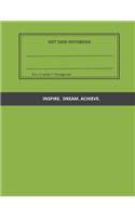 Dot Grid Notebook: 120 Sheets of White Paper, Dotted, 8.5" x 11" inches (21.59 x 27.94 cm), numbered pages, green cover