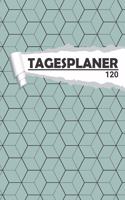 Tagesplaner Hexagon Mint: Eleganter Terminplaner I DIN A5 I 120 Seiten I Tageskalender I Organizer für Schule, Uni und Büro(1 Abstrakte Tagesplaner)