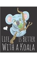 Life is Better With a Koala: Fun Koala Sketchbook for Drawing, Doodling and Using Your Imagination!