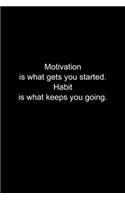 Motivation is what gets you started. Habit is what keeps you going.