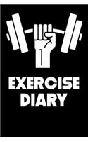 Exercise Diary: Daily Workout Journal with One Rep Max and Treadmill Conversion Charts (black)