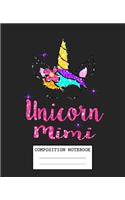Composition Notebook: Magical Rainbow Unicorn Soft Glossy Cover Unicorns Kids Wide Ruled Blank Lined Journal Paper 7.5 x 9.25 Inches 110 Pages