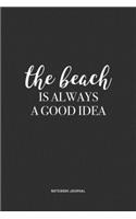 The Beach Is Always A Good Idea: A 6 x 9 Inch Journal Notebook Diary With A Bold Text Font Slogan On A Matte Cover and 120 Blank Lined Pages