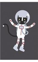 Notes: A Blank Dot Grid Notebook with Black and White Tuxedo Cat Astronaut Cover Art