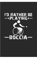 I'd rather be playing boccia