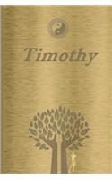Timothy: Personalized Name Journal/Notebook for Men - Masculine Metal-look Cover with Lined Writing Pages