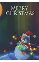 Merry Christmas Notebook, Cristmas Journal, Christmas Diary, Santa Claus - One Subject - 120 Pages