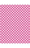 Polka Dots - Fuchsia 101 - Lined Notebook With Margins 8.5x11: 101 Pages, 8.5 x 11, College Ruled, Journal, Soft Cover