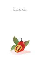 Tamarillo Notes: 6"x9" Ruled Lined Notebook - Watercolor Texture Fruit Illustration Cover. Matte Softcover And White Interior Papers.