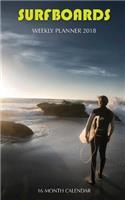 Surfboards Weekly Planner 2018