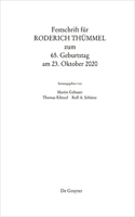 Festschrift Für Roderich C. Thümmel Zum 65. Geburtstag Am 23.10.2020