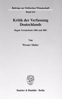 Kritik Der Verfassung Deutschlands