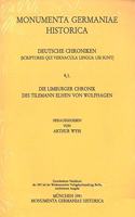 Die Limburger Chronik Des Tilemann Elhen Von Wolfhagen