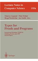 Types for Proofs and Programs: International Workshop, Types'99, Lökeberg, Sweden, June 12-16, 1999, Selected Papers