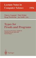 Types for Proofs and Programs