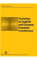 Variation in English and German Nominal Coreference