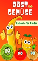 Früchte und Gemüse Färbung Buch für Kinder