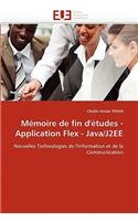 Mémoire de Fin d'Études - Application Flex - Java/J2ee