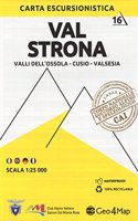 Carta escursionistica valle Strona. Scala 1:25.000. Ediz. italiana, inglese, tedesca e francese