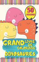 Grand Livre de Coloriage Dinosaures 50 Dessins: Réalistes de Dinosaures pour pour Garçons et Filles et Adultes