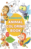 Animal coloring book, kids kids coloring books: Relaxing Coloring Book for Girls and boys, animals age 4-8