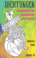 Malbücher für Erwachsene für Frauen - Grosse A4 - Mandala Tiere - Dichtungen