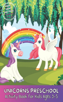 Unicorns Preschool Activity Book