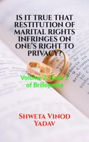Is it True That Restitution of Marital Rights Infringes on One's Right to Privacy?