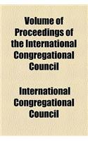 Volume of Proceedings of the International Congregational Council