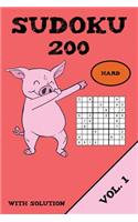 Sudoku 200 Hard With Solution Vol. 1