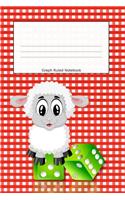 Graph Ruled Notebook: Lamb Red Cover Graph Paper 4x4 .25 x .25 squares Maths Exercise Notebook for Kids Quad Rule Graph Paper for Young Children Softcover