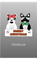 French Bulldogs Merry Christmas Notebook
