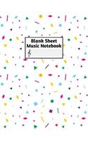 Blank Sheet Music Notebook: Easy Blank Staff Manuscript Book Large 8.5 X 11 Inches Musician Paper Wide 12 Staves Per Page for Piano, Flute, Violin, Guitar, Trumpet, Drums, Cell